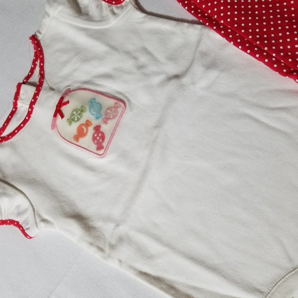 Gymboree Vintage Sweeter Than Candy 12-18 month NWT Pants, NWOT Bodysuit has pla - Picture 2 of 3